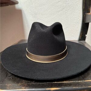 Janessa Leoné Black Western Hat Tan Leather Band